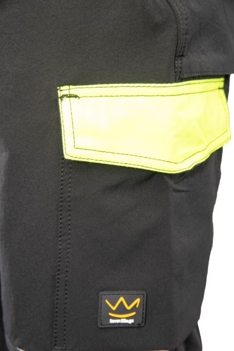 RIVAL SPODNIE SOFTSHELL CZARNY/ŻÓŁTY - Czarny-Żółty(cy) 110