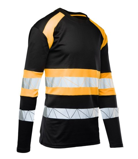 ECO RIVAL KOSZULKA LONGSLEEVE CZARNY/POMARAŃCZ - Pomarańcz (_o) 2XL.
