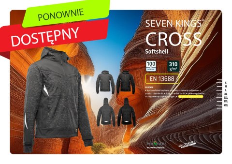 SOFTSHELL CROSS STALOWY - Stalowy L SOFTSHELL CROSS STALOWY - Stalowy L